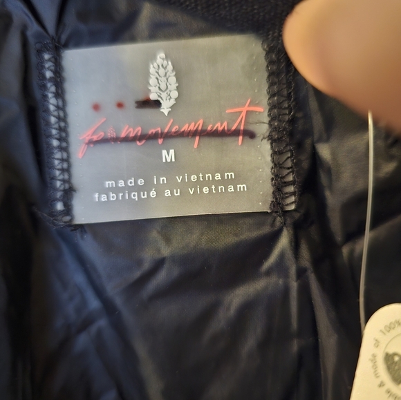 Free People NWT FP Movement Vagabond Fleece Bomber Jacket Purple Size M - Picture 3 of 11